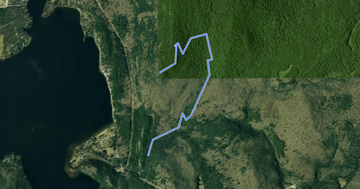 Маршрут Rattlesnake Cliffs Trail на спутниковом снимке