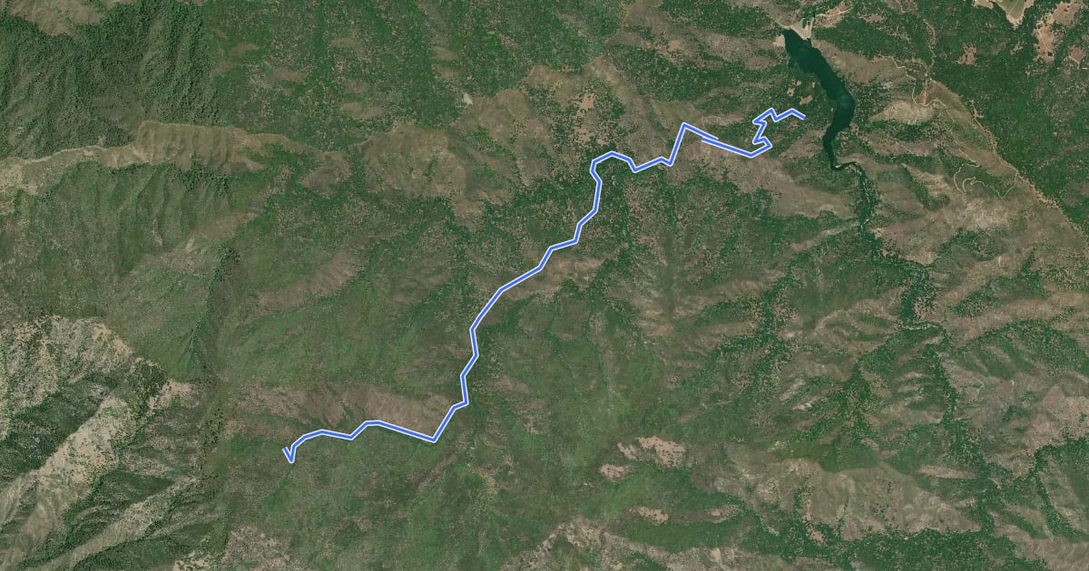 Маршрут Rattlesnake Creek Trail на спутниковом снимке