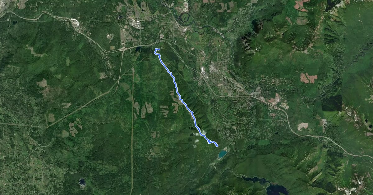 Маршрут Rattlesnake Mountain Trail на спутниковом снимке