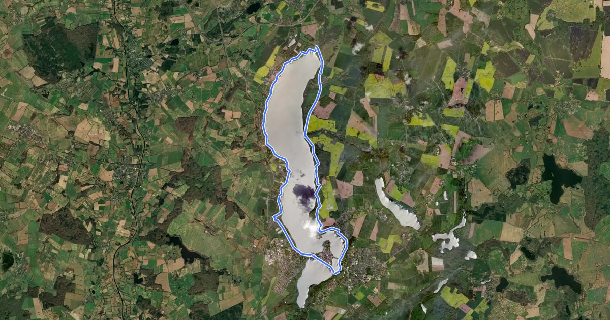Маршрут Ratzeburger Seenradtour на спутниковом снимке