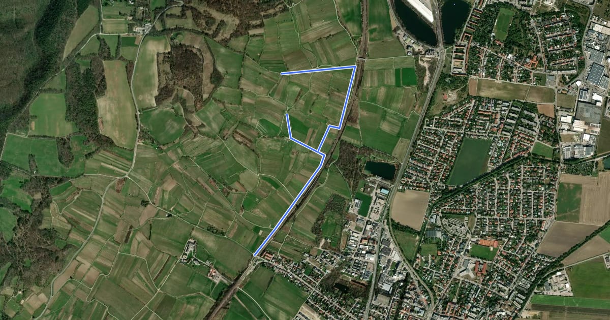 Маршрут Rauch Immobilien Runde (Guntramsdorf) на спутниковом снимке