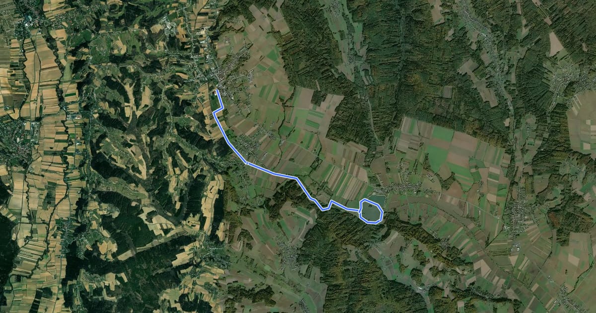 Маршрут Rauchwart - Stausee (Stegersbach) на спутниковом снимке