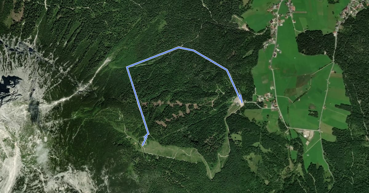 Маршрут Rauthhütte на спутниковом снимке