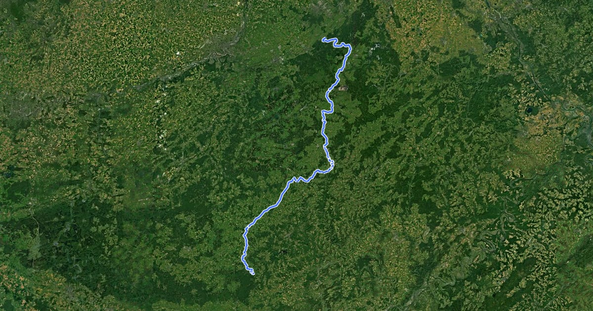 Маршрут RAVeL W9 La Véloroute grandeur Nature на спутниковом снимке