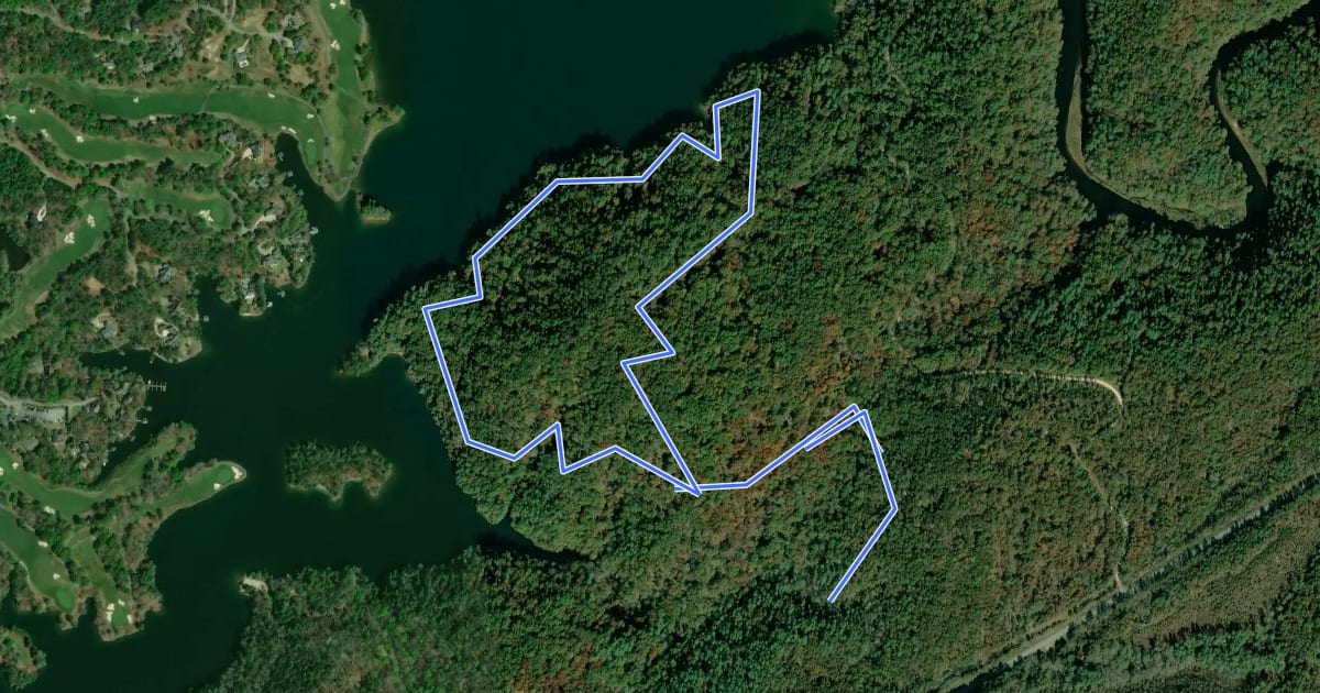 Маршрут Raven Rock Trail на спутниковом снимке