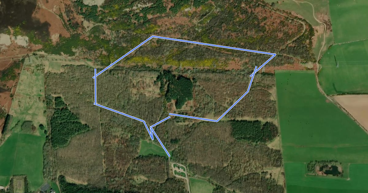 Маршрут Raven Trail на спутниковом снимке