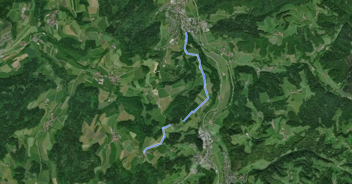 Маршрут Ravensbüel – Wila Stn. на спутниковом снимке