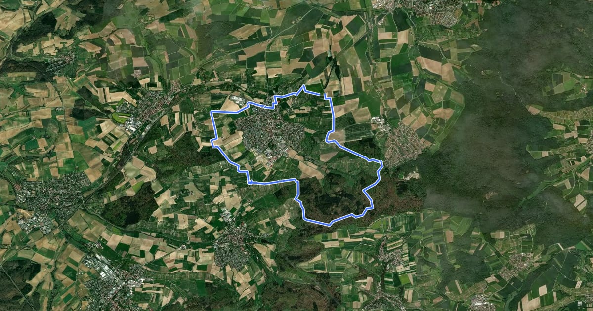 Маршрут Ravensburg-Tour на спутниковом снимке