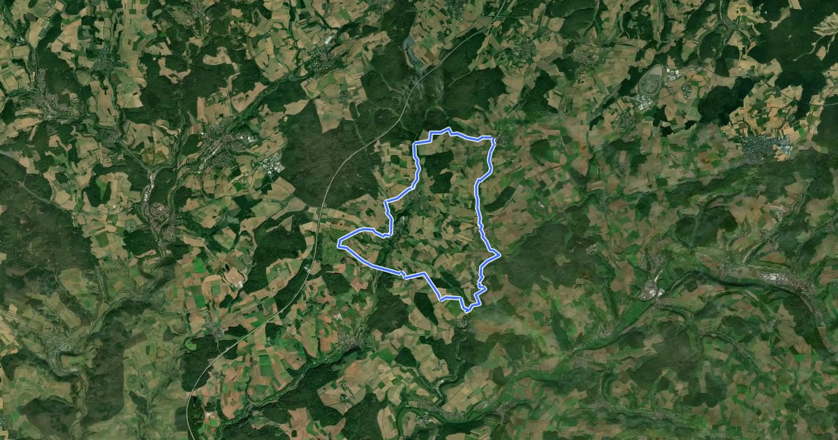 Маршрут Ravenstein-Rad-Rundweg на спутниковом снимке