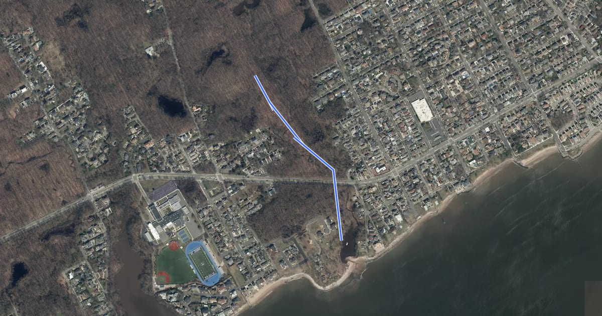 Маршрут Ravine/Seguine Pond Trail на спутниковом снимке