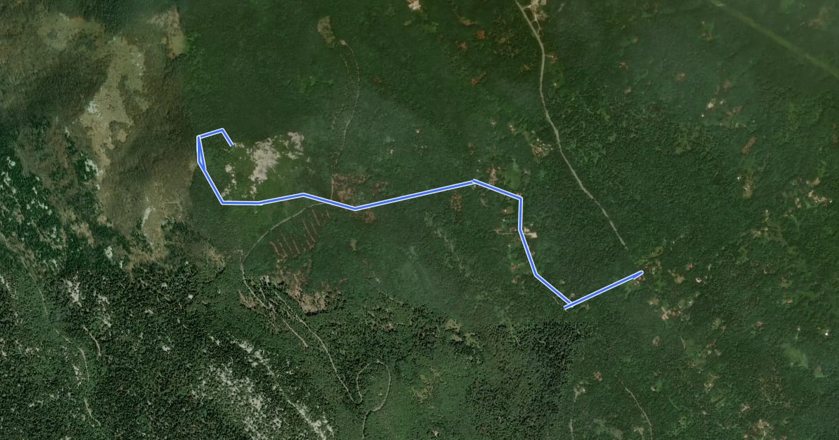 Маршрут Ravno - Zagradski vrh на спутниковом снимке