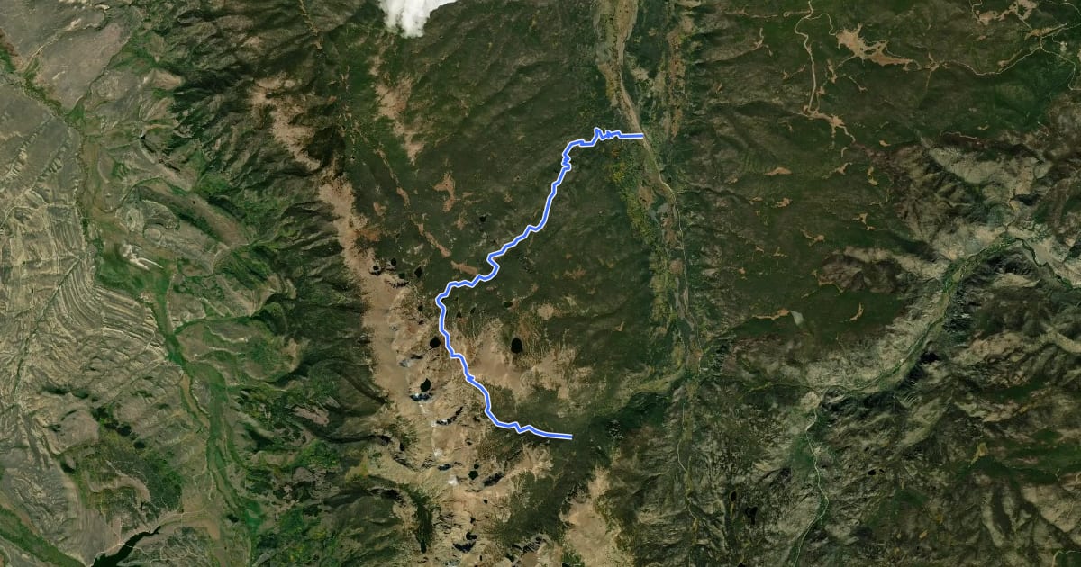 Маршрут Rawah Trail на спутниковом снимке