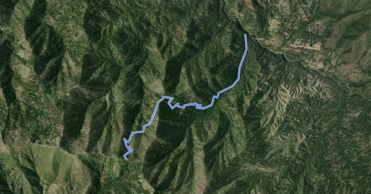 Маршрут Rays Gulch Trail на спутниковом снимке