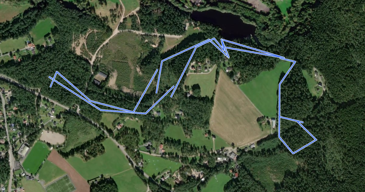 Маршрут Örby 3,7 km Motionsspår на спутниковом снимке