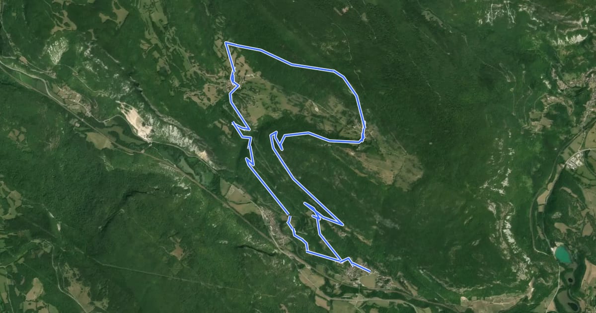 Маршрут RC - La randonnée du Chevrier на спутниковом снимке