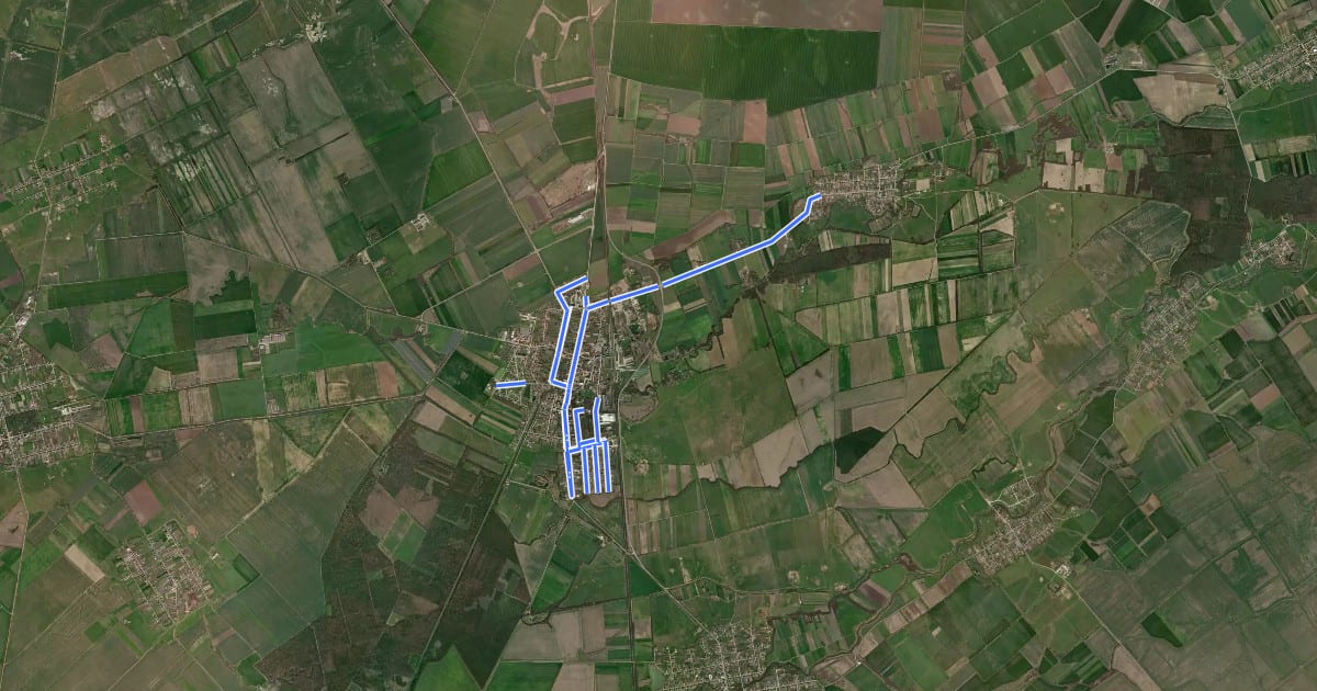Маршрут Rețeaua locală Deta на спутниковом снимке