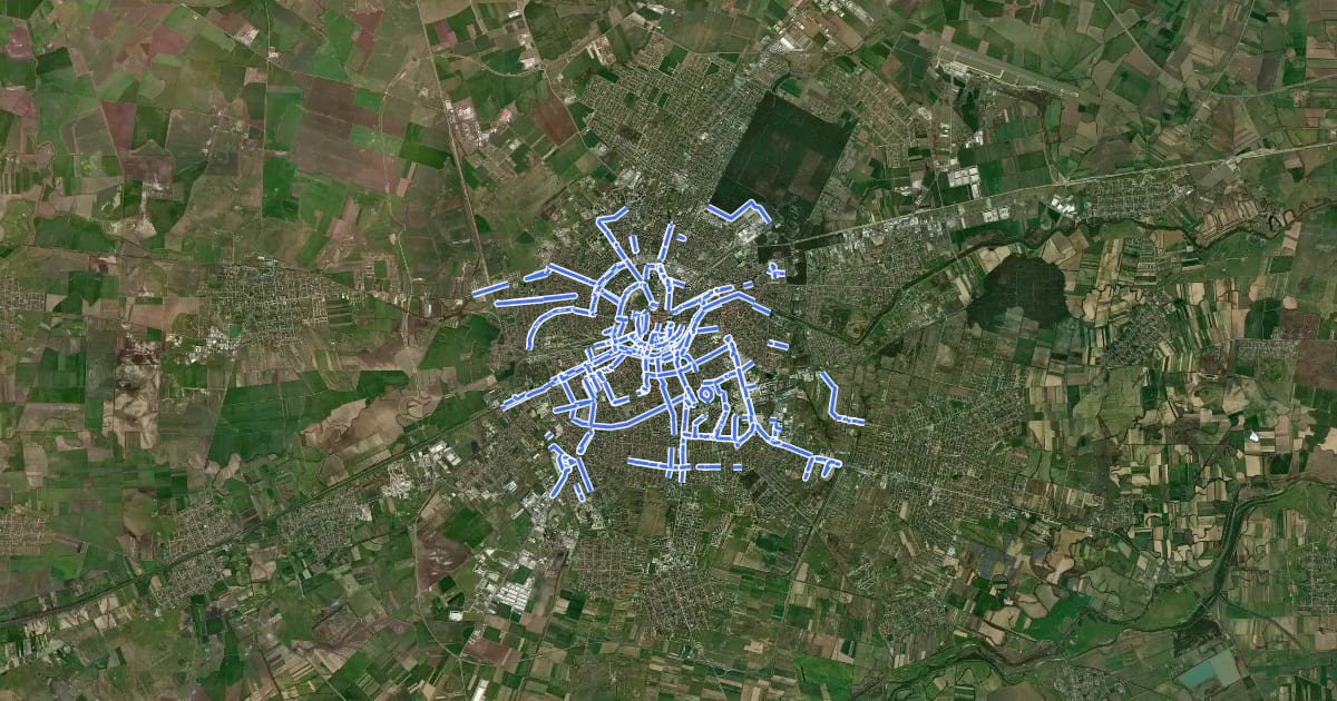 Маршрут Rețeaua locală Timișoara на спутниковом снимке