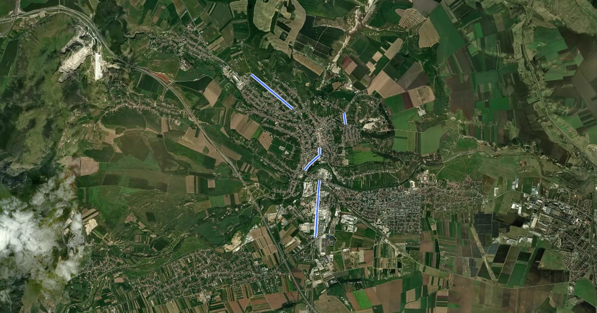 Маршрут Rețeaua locală Turda на спутниковом снимке