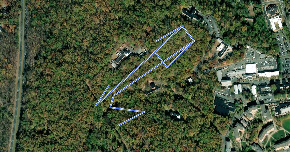 Маршрут Reactor Trail на спутниковом снимке