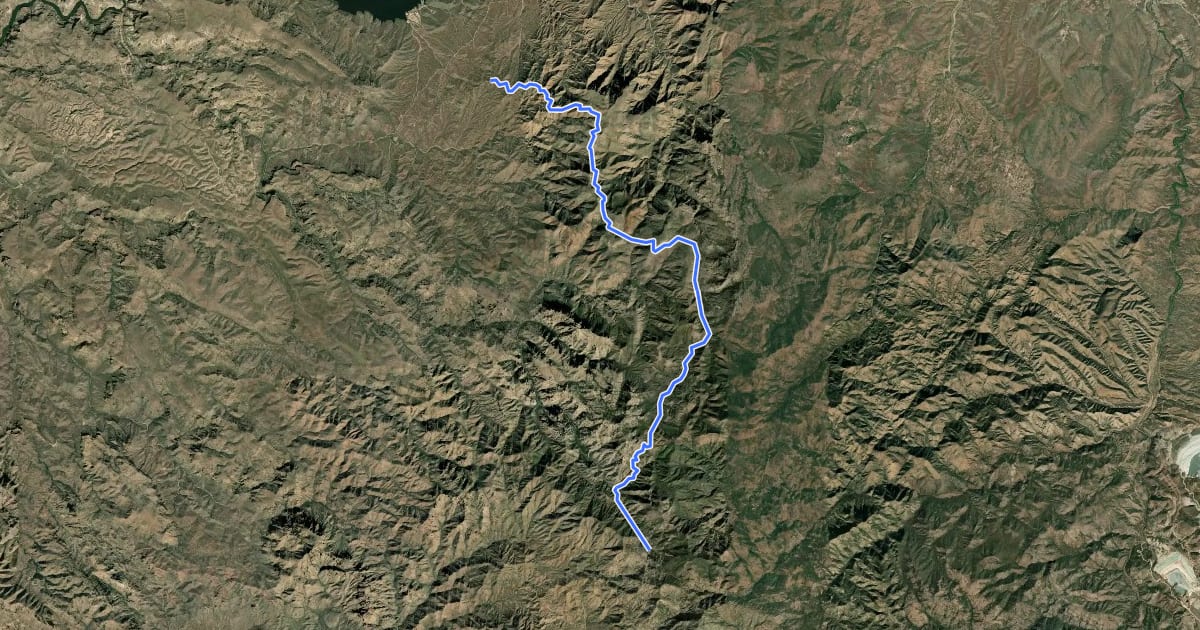 Маршрут Reavis Ranch Trail на спутниковом снимке