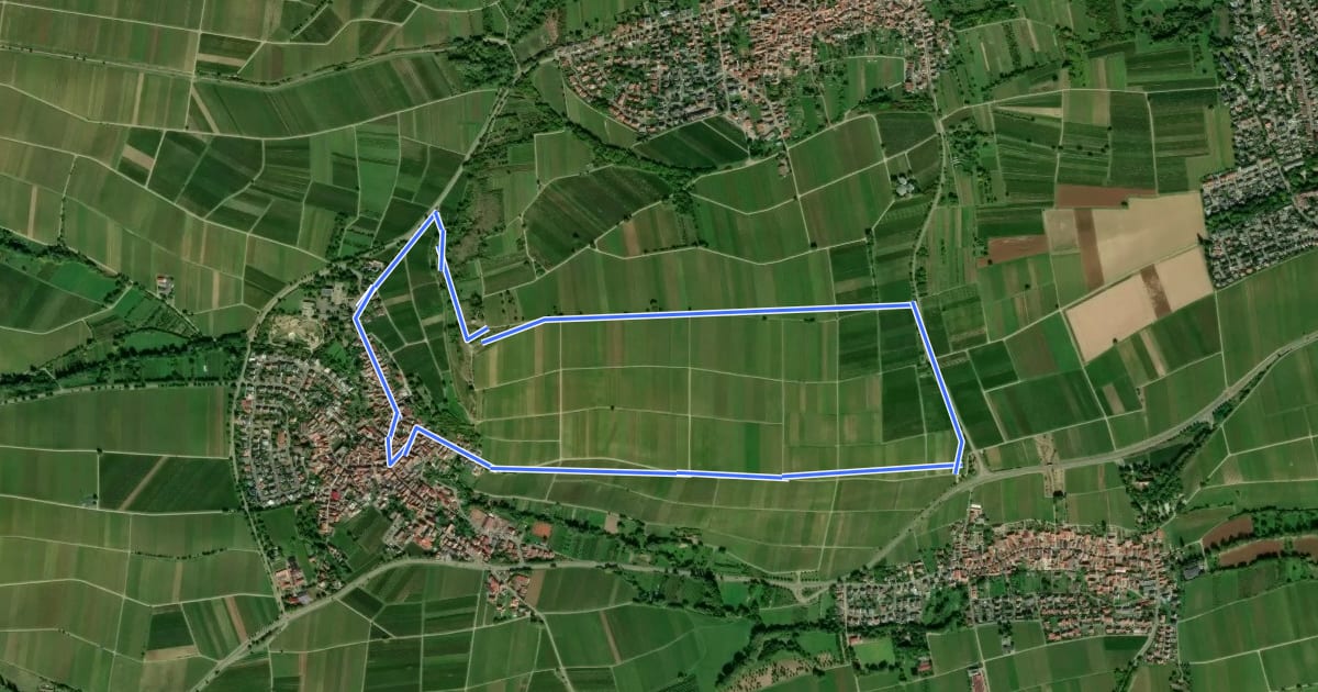 Маршрут Rebenmeerweg на спутниковом снимке