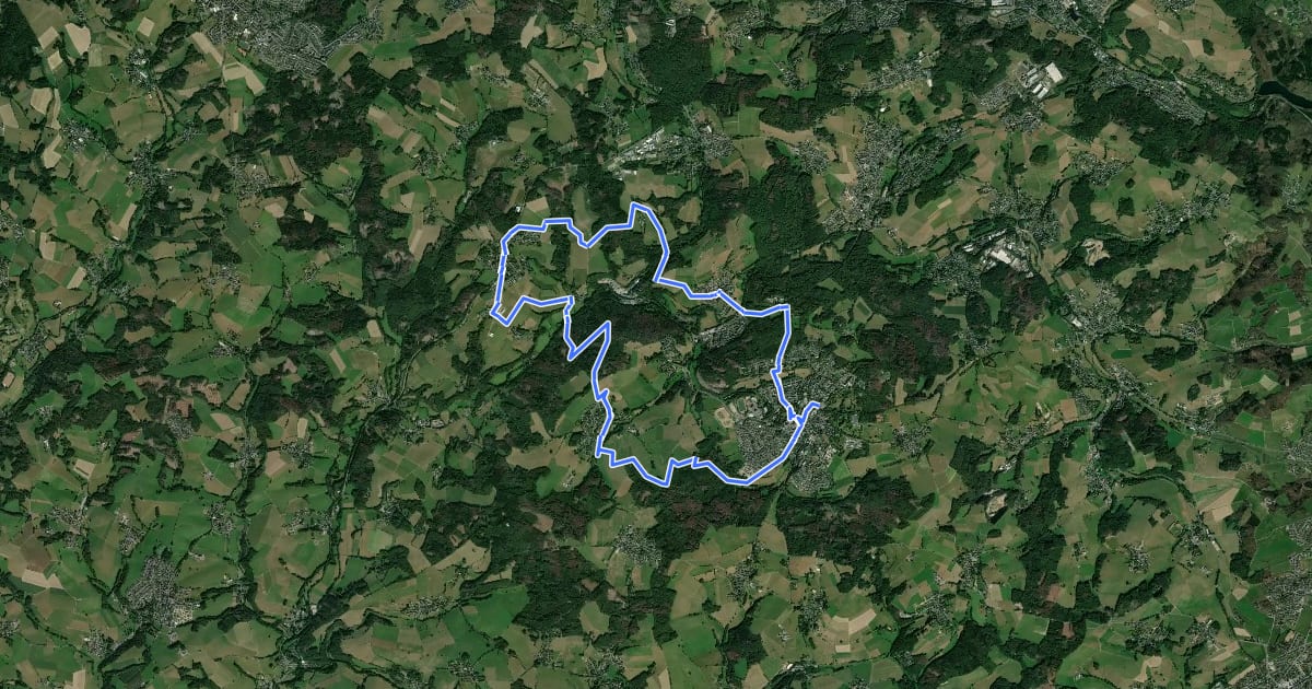 Маршрут Rechteck Nümbrecht-Homburg-Marienberghausen на спутниковом снимке