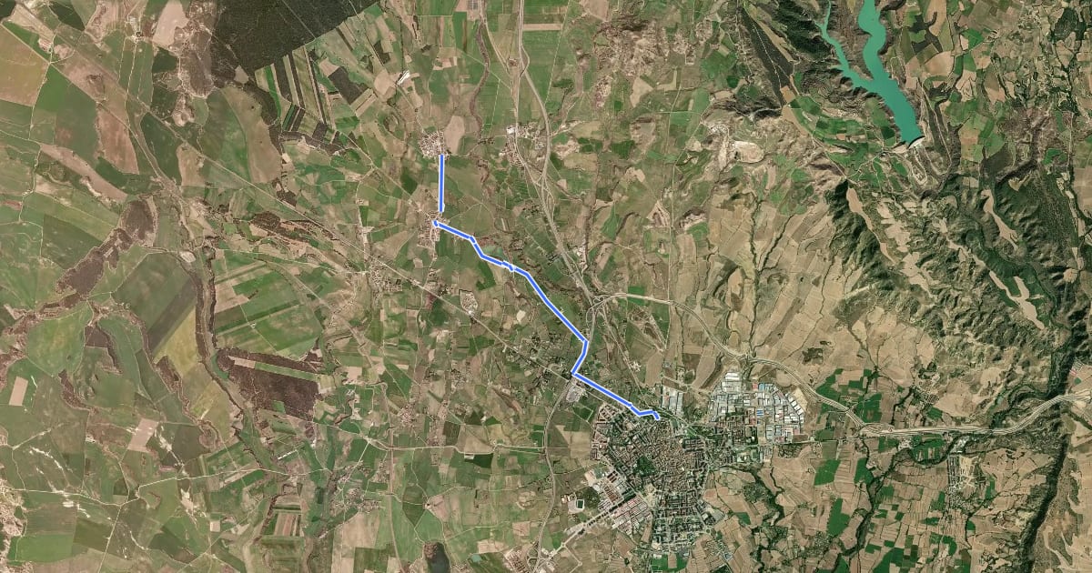Маршрут Recorrido por el humedal de Cortés на спутниковом снимке
