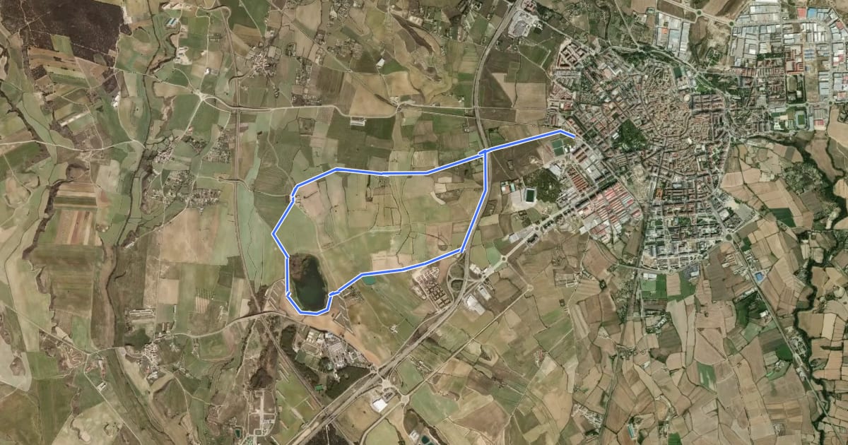 Маршрут Recorrido por el humedal de Loreto на спутниковом снимке