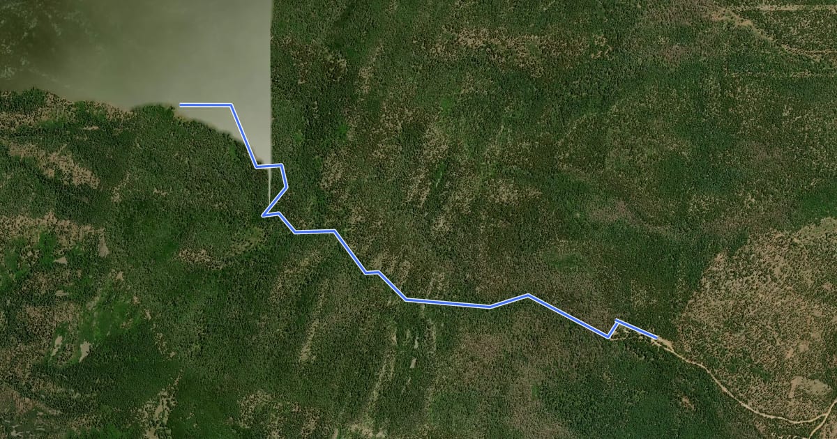 Маршрут Red Canyon Trail на спутниковом снимке