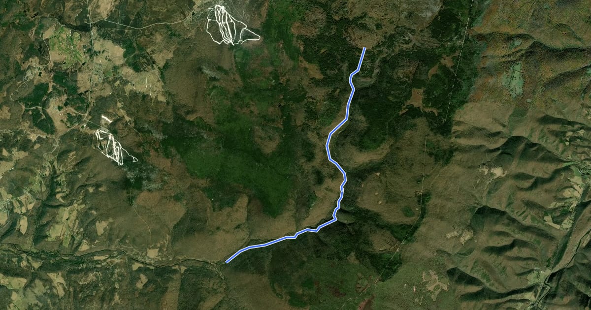 Маршрут Red Creek Trail на спутниковом снимке