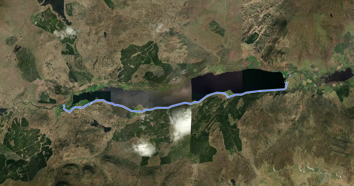 Маршрут Red cycle route на спутниковом снимке