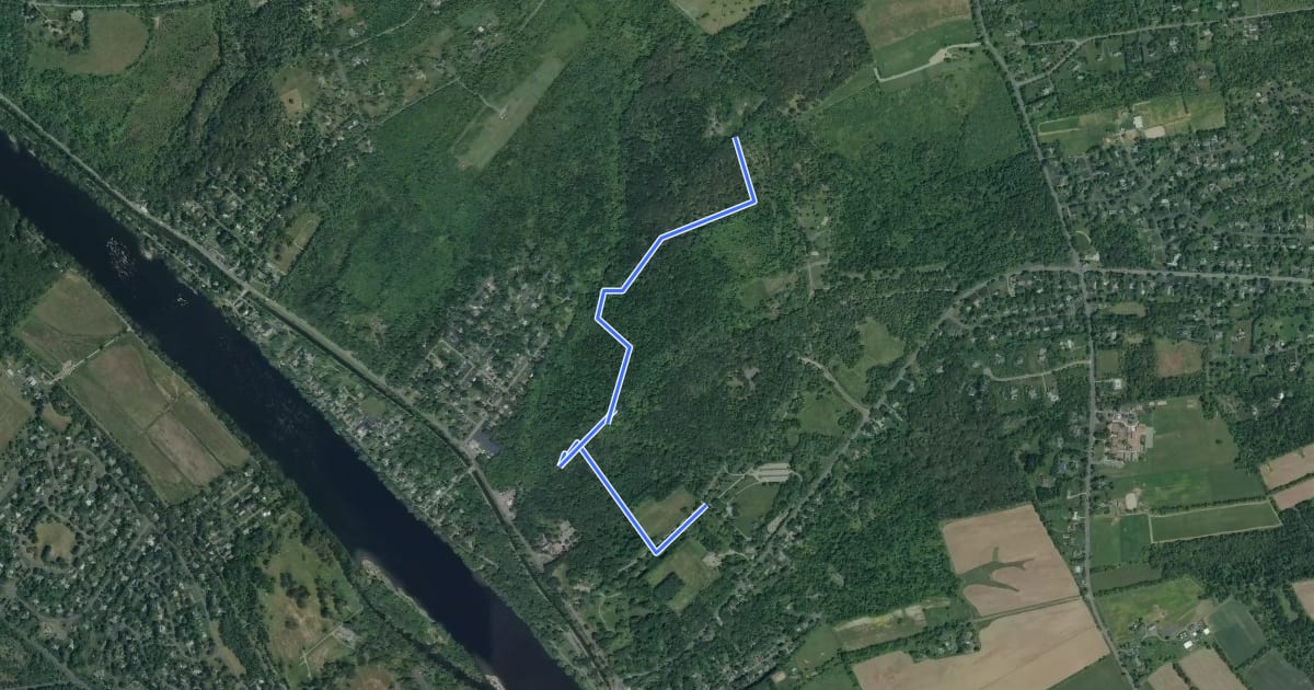 Маршрут Red Dot Trail на спутниковом снимке