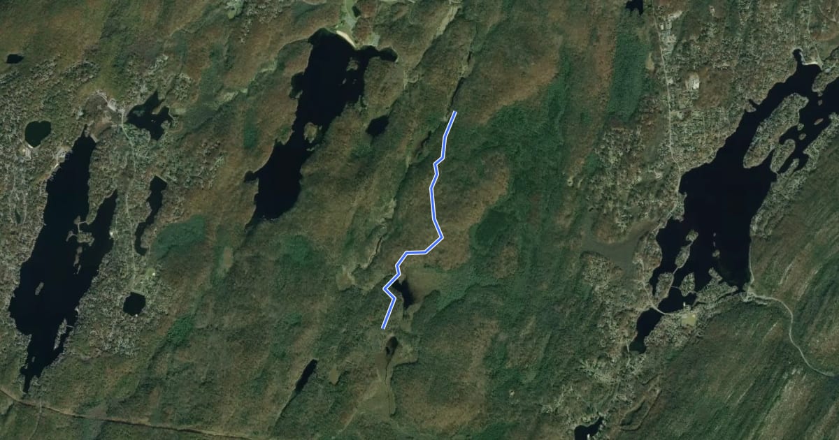 Маршрут Red Dot Trail на спутниковом снимке
