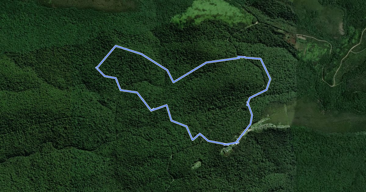 Маршрут Red Elephant Trail на спутниковом снимке
