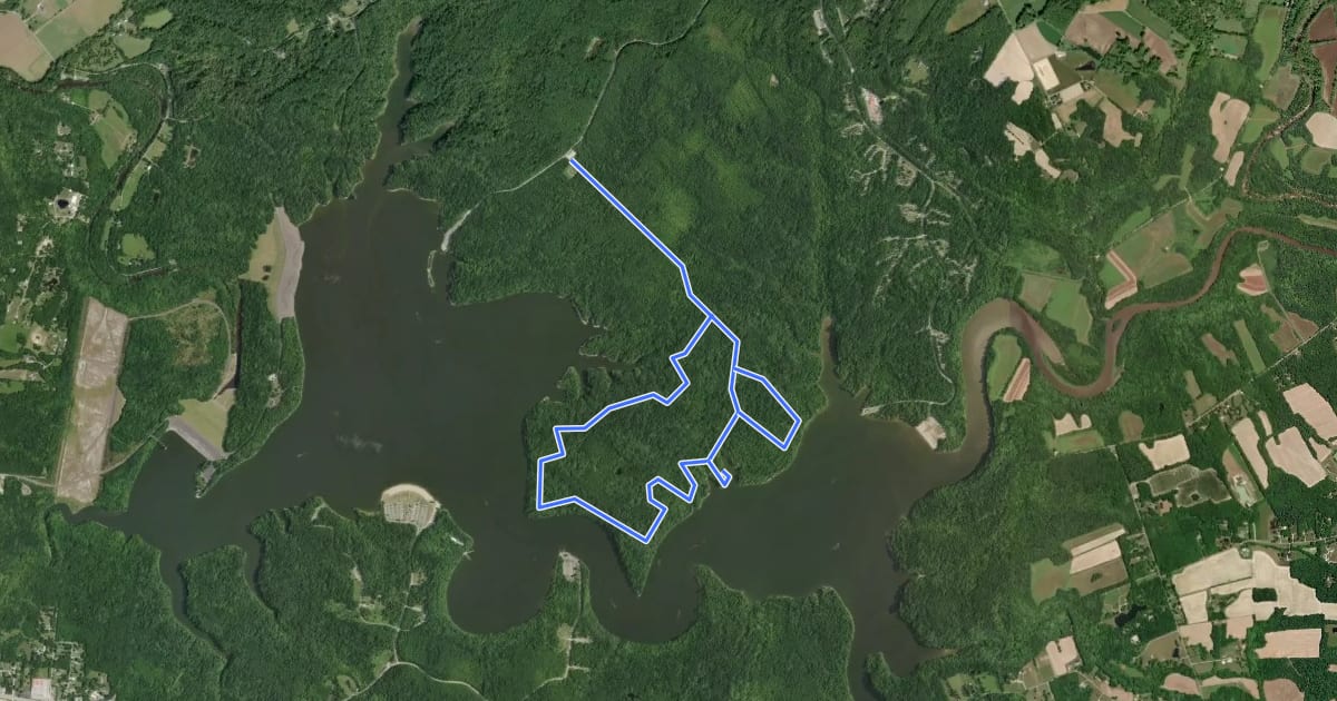 Маршрут Red Fox Trail на спутниковом снимке