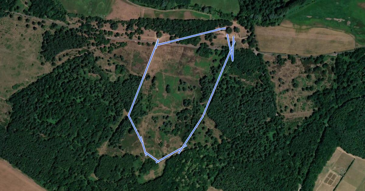 Маршрут Red Heathland Trail на спутниковом снимке