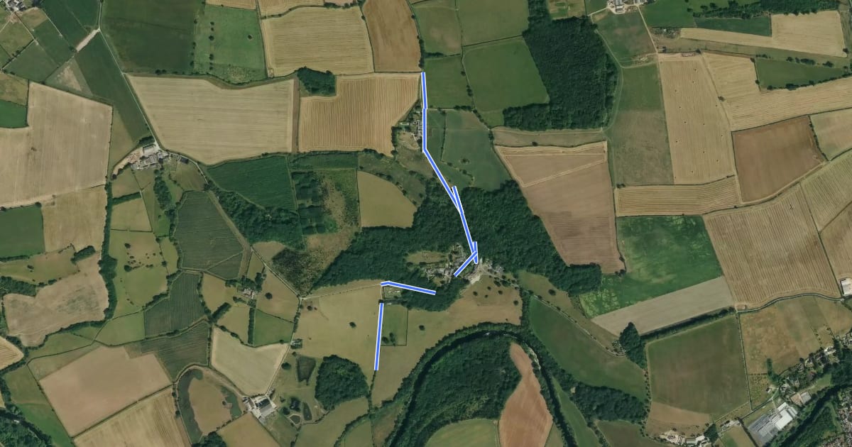 Маршрут Red Kite Trail на спутниковом снимке