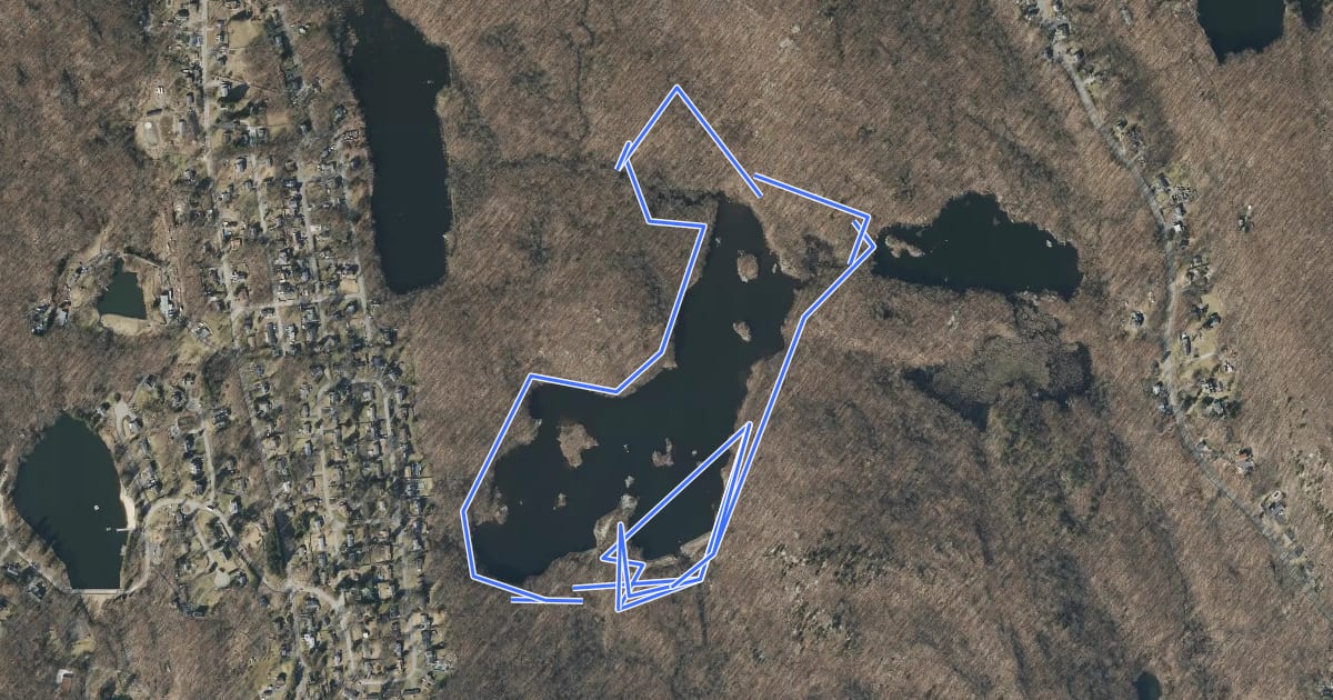 Маршрут Red Loop Trail на спутниковом снимке