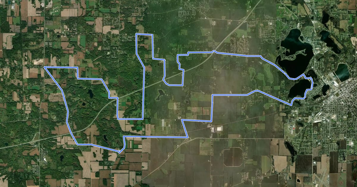 Маршрут Red Mill Loop на спутниковом снимке