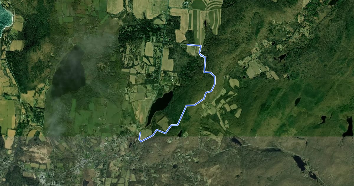 Маршрут Red Mountain Trail на спутниковом снимке