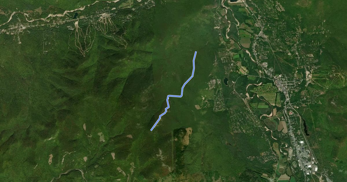 Маршрут Red Ridge Trail на спутниковом снимке