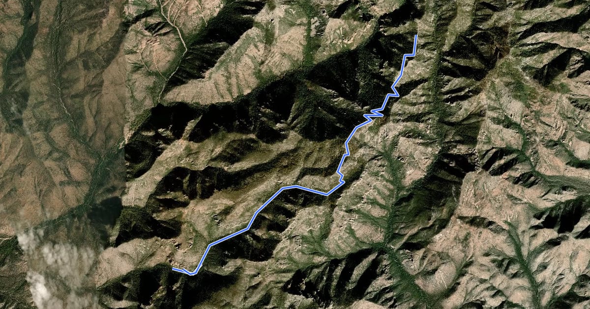 Маршрут Red Rock Canyon Trail #223 на спутниковом снимке