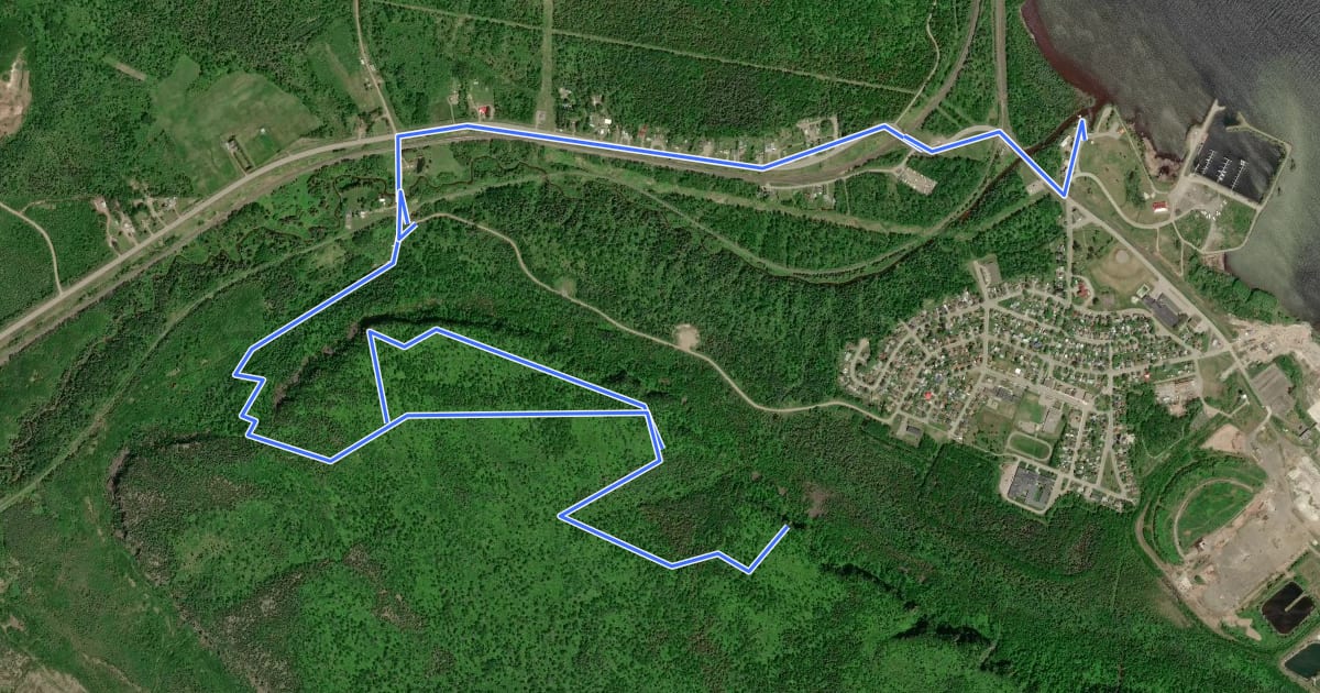 Маршрут Red Rock Mountain Trail на спутниковом снимке