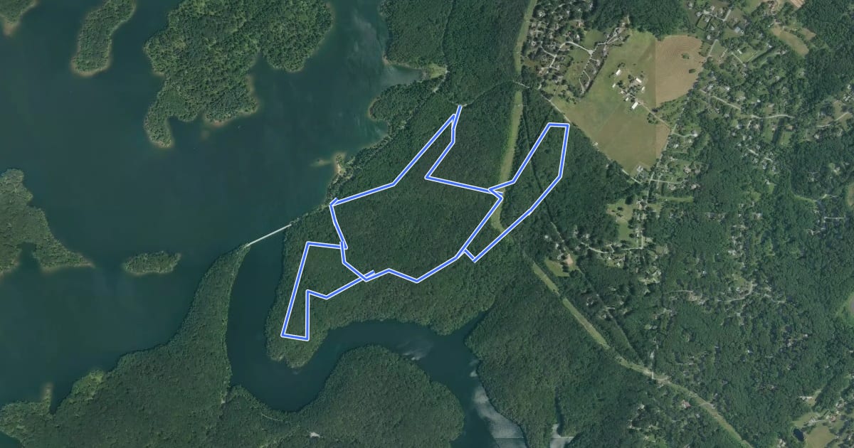 Маршрут Red Route на спутниковом снимке