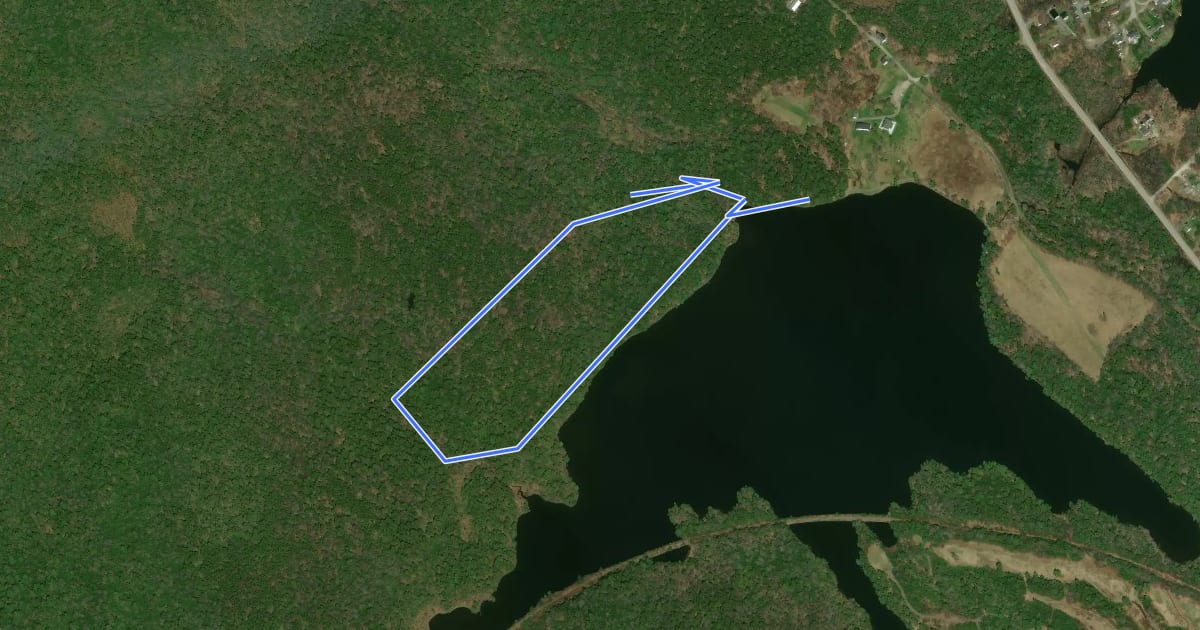Маршрут Red Spruce Loop на спутниковом снимке
