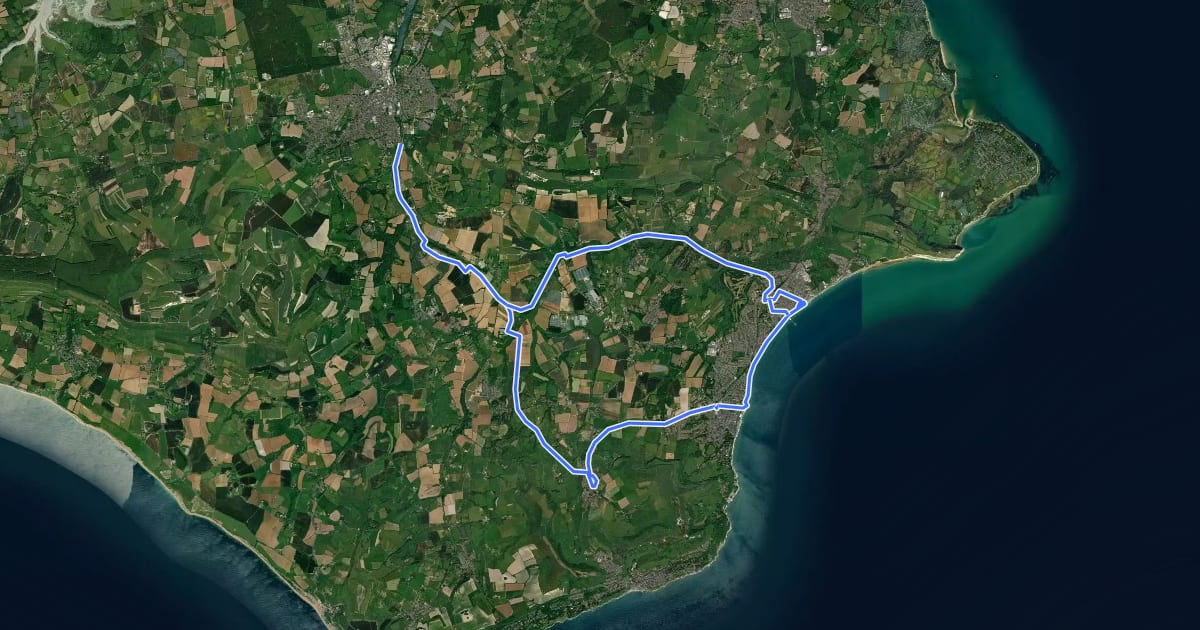 Маршрут Red Squirrel Trail на спутниковом снимке