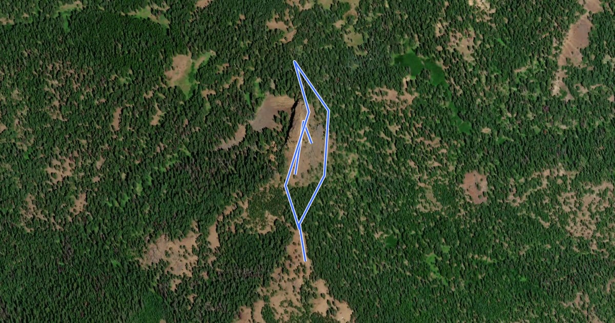 Маршрут Red Top Trail на спутниковом снимке