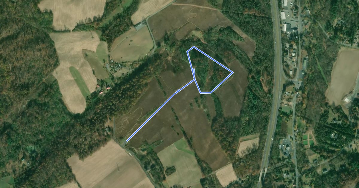 Маршрут Red Trail на спутниковом снимке