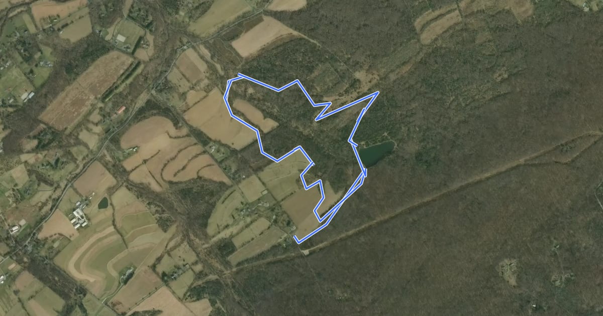 Маршрут Red Trail на спутниковом снимке