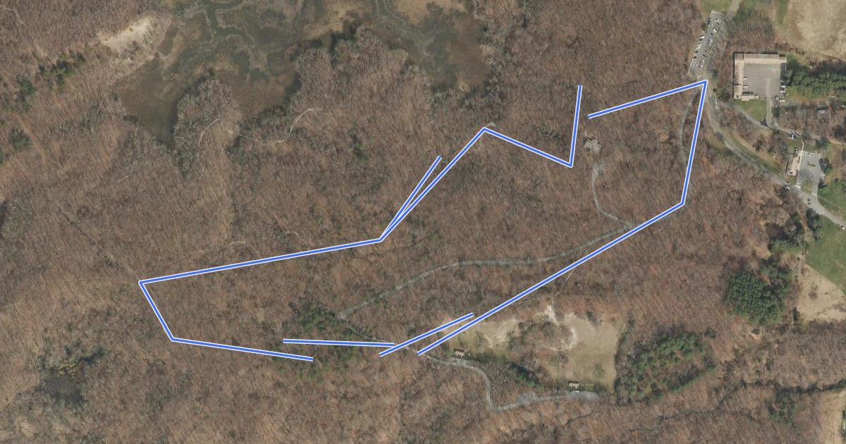 Маршрут Red Trail Hiking Route на спутниковом снимке